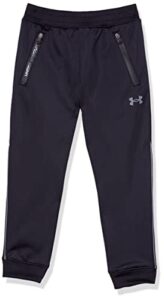 under armour girls pennant tapered sweatpants, black – core, 4 us