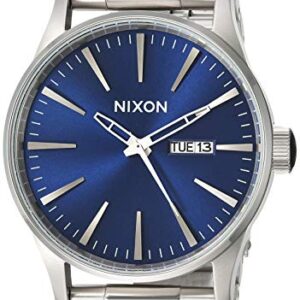 NIXON Sentry SS A3561258-00. Blue Sunray Men’s Watch (42mm Blue Sunray Watch Case. 23-20mm Stainless Steel Band)