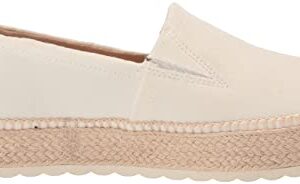 Dr. Scholl's Shoes Women's Sunray Espadrilles Loafer, White Canvas, 8.5