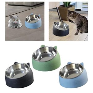 MagiDeal 3X Metal Raised Puppy Cat Dog Bowls Container Water Food Feeder Pet Feeder Pets Supplies , Green and Blue