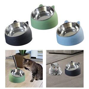 MagiDeal 3X Metal Raised Puppy Cat Dog Bowls Container Water Food Feeder Pet Feeder Pets Supplies , Green and Blue