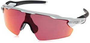 oakley men’s oo9211 radar ev pitch shield sunglasses, polished white/prizm field, 38 mm