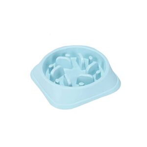 fuuie bowls for food and water portable dog bowl anti choke dog feeding food bowls puppy slow eating dog cat bowls feeder dish pet bowl pet product supplies (color : blue)