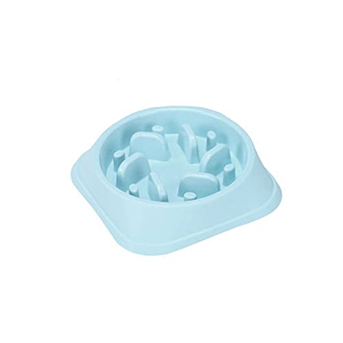 FUUIE Bowls for Food and Water Portable Dog Bowl Anti Choke Dog Feeding Food Bowls Puppy Slow Eating Dog Cat Bowls Feeder Dish Pet Bowl Pet Product Supplies (Color : Blue)