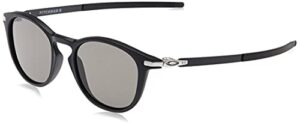 oakley men’s oo9439 pitchman r round sunglasses, satin black/prizm grey, 50 mm