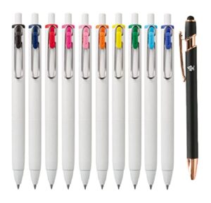 uni-ball one gel ink 0.5mm ballpoint pen 10 colors set umns05-10c japan import with original stylus ballpoint touch pen