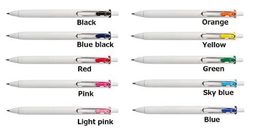 Uni-Ball One Gel Ink 0.5mm Ballpoint pen 10 Colors Set UMNS05-10C Japan import With Original Stylus Ballpoint Touch Pen