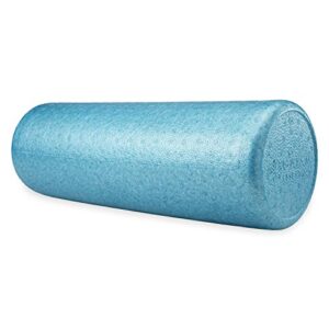 gaiam essentials high-density foam roller 18” teal