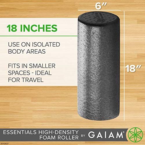 Gaiam Essentials High-Density Foam Roller 18” Teal