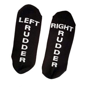 left rudder, right rudder aviation themed airline uniform | premium dress socks | aviation gifts | pilot gifts | single pair