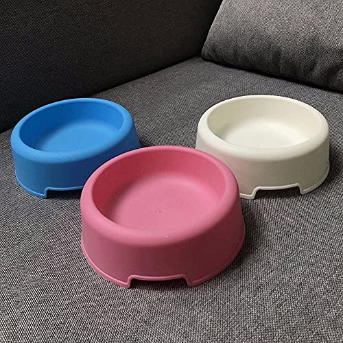 FUUIE Bowls for Food and Water Non-Slip Pet Dog Cat Bowl Pet Resin Round Bowl for Kitten Cat Dog Pet Feeding Cat Water Bowl for Cats Pet Cat Feeding Products (Color : Blue)