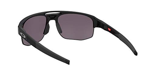 Oakley Men's OO9424 Mercenary Rectangular Sunglasses, Polished Black/Prizm Grey, 70 mm