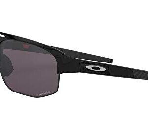 Oakley Men's OO9424 Mercenary Rectangular Sunglasses, Polished Black/Prizm Grey, 70 mm