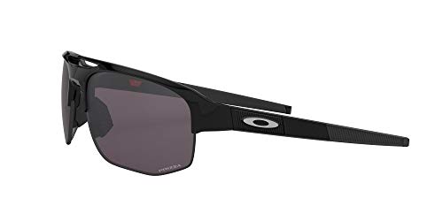 Oakley Men's OO9424 Mercenary Rectangular Sunglasses, Polished Black/Prizm Grey, 70 mm