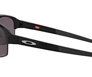 Oakley Men's OO9424 Mercenary Rectangular Sunglasses, Polished Black/Prizm Grey, 70 mm