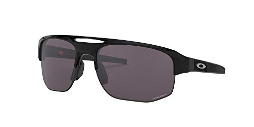 Oakley Men's OO9424 Mercenary Rectangular Sunglasses, Polished Black/Prizm Grey, 70 mm