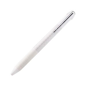 uni jetstream slim compact, 3 colors ballpoint pen (black, red, blue) 0.5mm, white body (sxe3jss05.1)