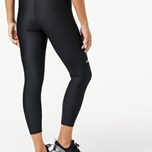 Under Armour womens Heatgear Armour High No-slip Waistband Ankle Leggings , Black (001)/White , Medium