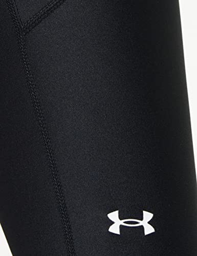 Under Armour womens Heatgear Armour High No-slip Waistband Ankle Leggings , Black (001)/White , Medium