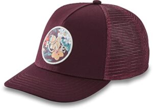 dakine women’s standard koa trucker hat, port red, one size