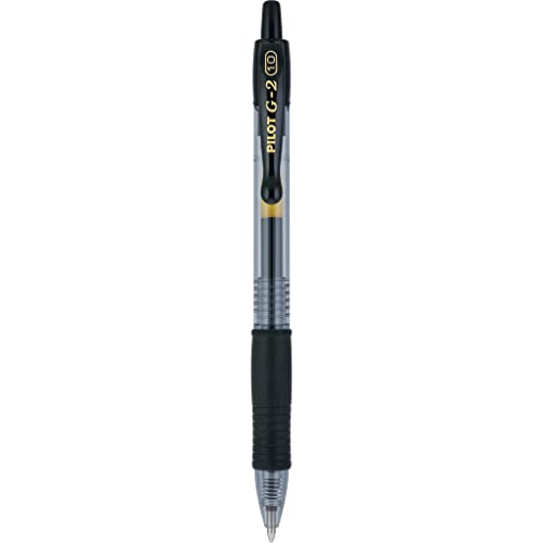 PILOT G2 Premium Refillable & Retractable Rolling Ball Gel Pens, Bold Point, Black Ink, Tub of 48 (5673A)
