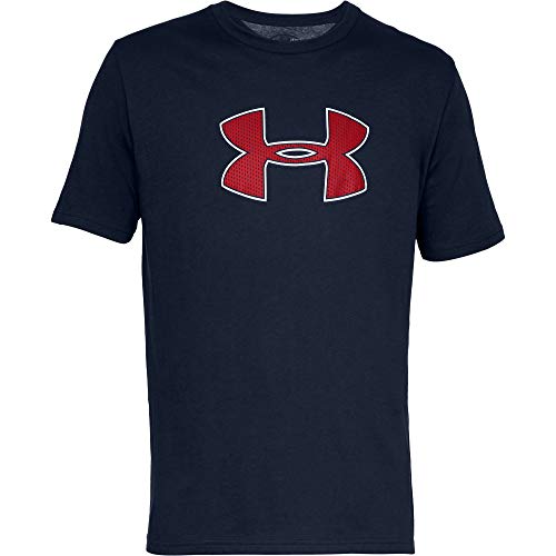 Under Armour Men's Big Logo Short-Sleeve T-Shirt , Academy Blue (408)/Red , Small