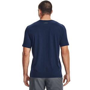 Under Armour Men's Big Logo Short-Sleeve T-Shirt , Academy Blue (408)/Red , Small