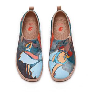 uin women’s the national gallery & uin collaborative collection art painted travel shoes edgar degas ballet dancers v2 (10.5)