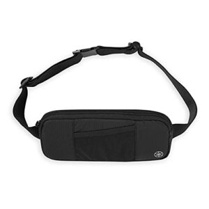 gaiam running pack accessories storage belt bag for women and men – adjustable belt with soft-touch fabric pouch – lightweight run belt for exercise & fitness, leisure and travel