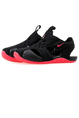 Nike Boy's Sunray Protect 2 (PS) Pre School Sandal Black/Racer Pink Size 3 M US