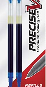 Pilot Precise V5 RT Liquid Ink Retractable Rollerball Pen Refills, 0.5mm, Extra Fine Point, Blue Ink, 6 pack with 2 refills each