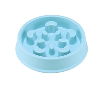 fuuie bowls for food and water bowl slow food for pet plastic bowl (color : blue)