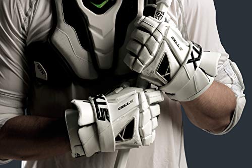 STX Lacrosse Cell 4 Gloves, White, Small