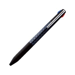 uni jetstream slim compact, 3 colors ballpoint pen (black, red, blue) 0.5mm, black body (sxe3jss05.24)