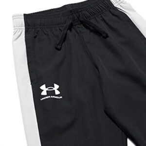Under Armour Boys' Sportstyle Woven Pants, (002) Black/White/White, Youth Large