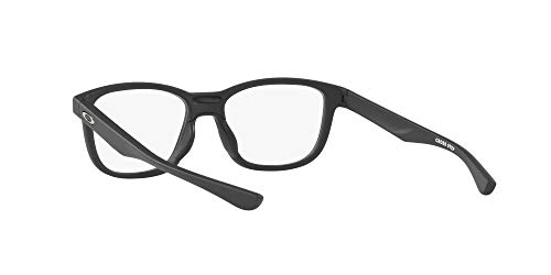 Oakley OX8106 Cross Step Round Prescription Eyeglass Frames, Satin Black/Demo Lens, 50 mm