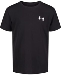 under armour boys’ elite short sleeve t-shirt, black sp22, 6
