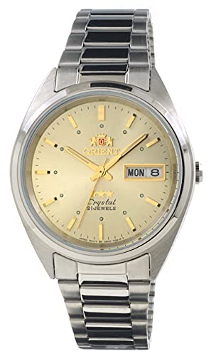 Orient TriStar Mens Classical Automatic Sunray Champagne Dial Watch AB00005C