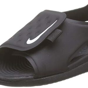 Nike Sunray Adjust 5 Kids Toddler Slide Sandal Aj9077-001 Size 9 Black/White