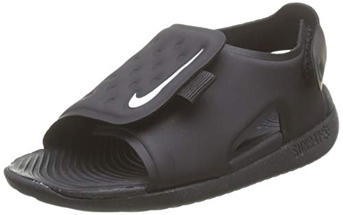 Nike Sunray Adjust 5 Kids Toddler Slide Sandal Aj9077-001 Size 9 Black/White