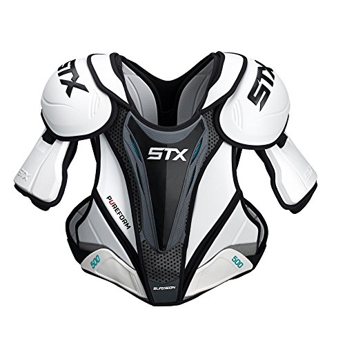 STX Surgeon 500 Senior Ice Hockey Shoulder Pad, Black/Yellow, X-Large