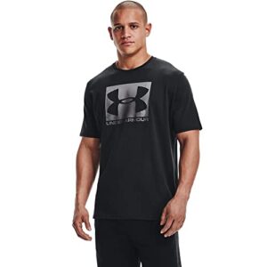 under armour men’s boxed sportstyle short-sleeve t-shirt , black (001)/graphite , large