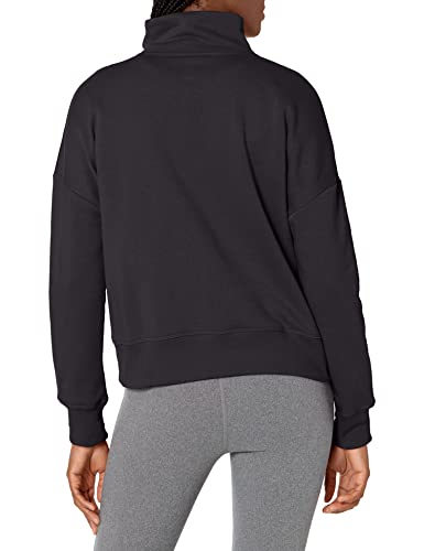 Under Armour Womens Rival Fleece Half Zip Long Sleeve Crew , (001) Black / / White , X-Large