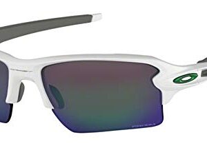 Oakley Flak 2.0 XL OO9188 918892 59M Polished White/Prizm Jade Sunglasses For Men+BUNDLE Accessory Leash Kit + BUNDLE with Designer iWear Complimentary Care Kit