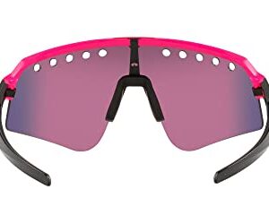 Oakley Men's OO9465 Sutro Lite Sweep Rectangular Sunglasses, Pink/Prizm Road, 39 mm