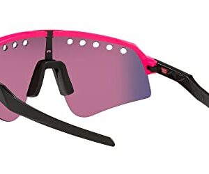 Oakley Men's OO9465 Sutro Lite Sweep Rectangular Sunglasses, Pink/Prizm Road, 39 mm