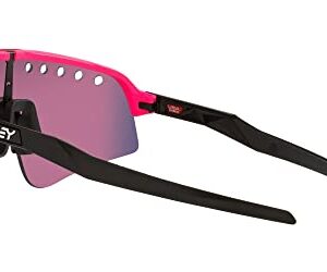 Oakley Men's OO9465 Sutro Lite Sweep Rectangular Sunglasses, Pink/Prizm Road, 39 mm