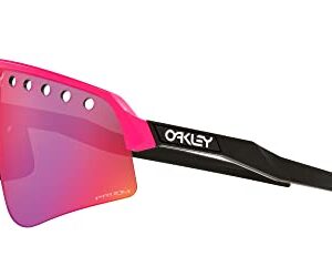 Oakley Men's OO9465 Sutro Lite Sweep Rectangular Sunglasses, Pink/Prizm Road, 39 mm