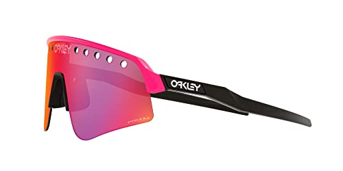 Oakley Men's OO9465 Sutro Lite Sweep Rectangular Sunglasses, Pink/Prizm Road, 39 mm