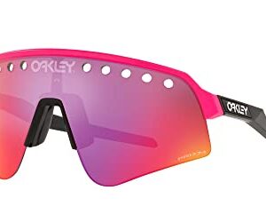 Oakley Men's OO9465 Sutro Lite Sweep Rectangular Sunglasses, Pink/Prizm Road, 39 mm